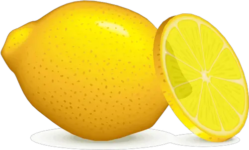 Lemon With Slice Public Domain Vectors Citron Clipart Png Lemon Slice Icon