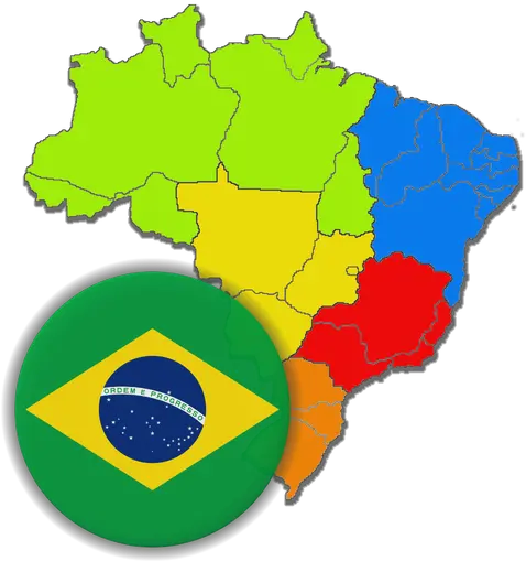 Brazilian States Quiz About Flags And Capitals 20 Logo Brazil Dream League Soccer 2019 Png Brazil Map Icon