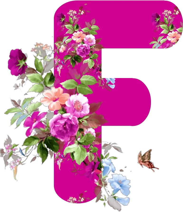 Flower Rose Alphabet Design Png Flores