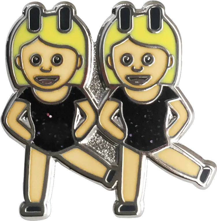 Dancing Girls Emoji Pin For Cheerleading Png Dancing Emoji Png