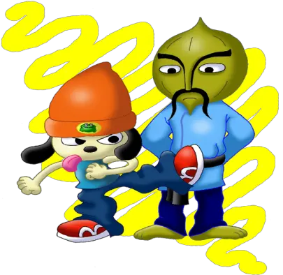 Parappa The Rapper And Master Onion Cartoon Png Parappa The Rapper Png