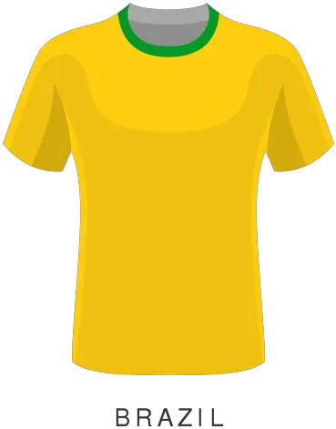 Brazil World Cup Football Shirt Cartoon Desenho De Camisa De Futebol Png Brazil Png