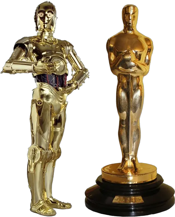 Academy Award Statue Png Image Gold Guy From Star Wars Trophy Transparent Background