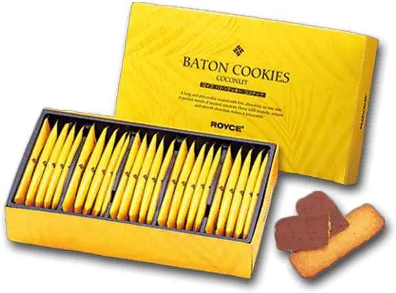 Royceu0027 Baton Cookies Coconut 25pcs Royce Png Baton Png