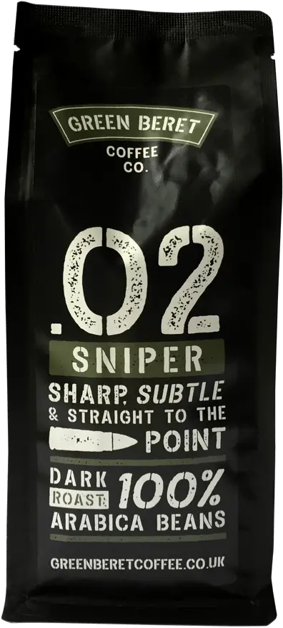 02 Sniperblendgreenberetcoffeeco U2013 Hhour Cappuccino Png Sniper Transparent