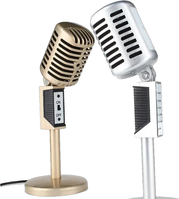 Nmc01 Vintage Style Desktop Microphone Singing Png Studio Mic Png