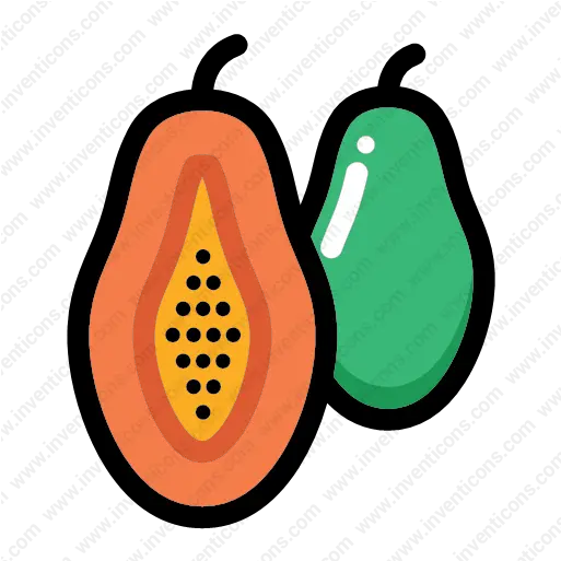 Download Half Papaya Vector Icon Inventicons Vector Graphics Png Papaya Icon