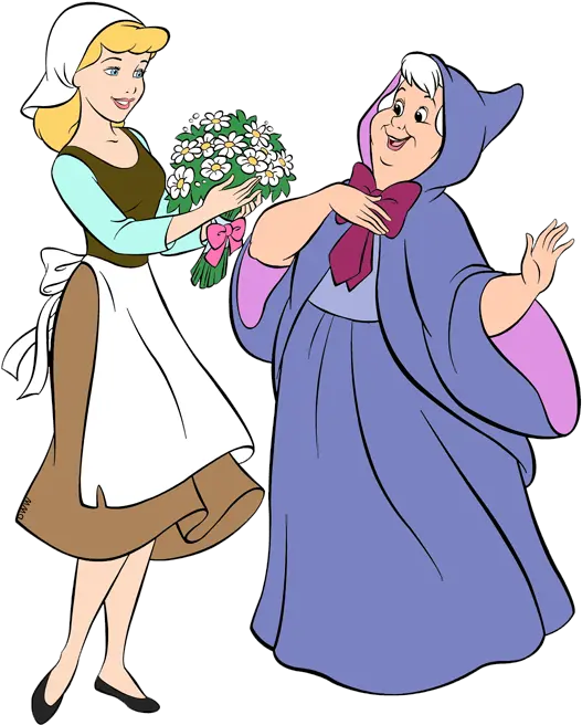 Download Hd Cinderella Fairy Godmother Disney Cinderella And Fairy Godmother Png Cinderella Transparent