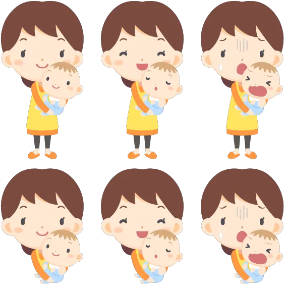 Baby With Different Emotions Free Png Hug