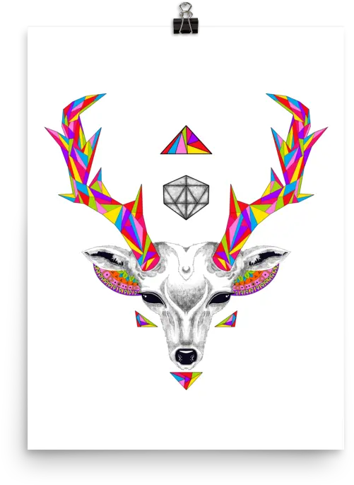 Deer Head D20 Mini Art Print Emblem Png D20 Png