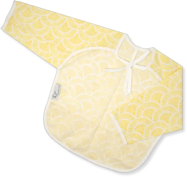 Acrylic Coated Feeding Apron Art Deco Yellow Illustration Png Art Deco Png