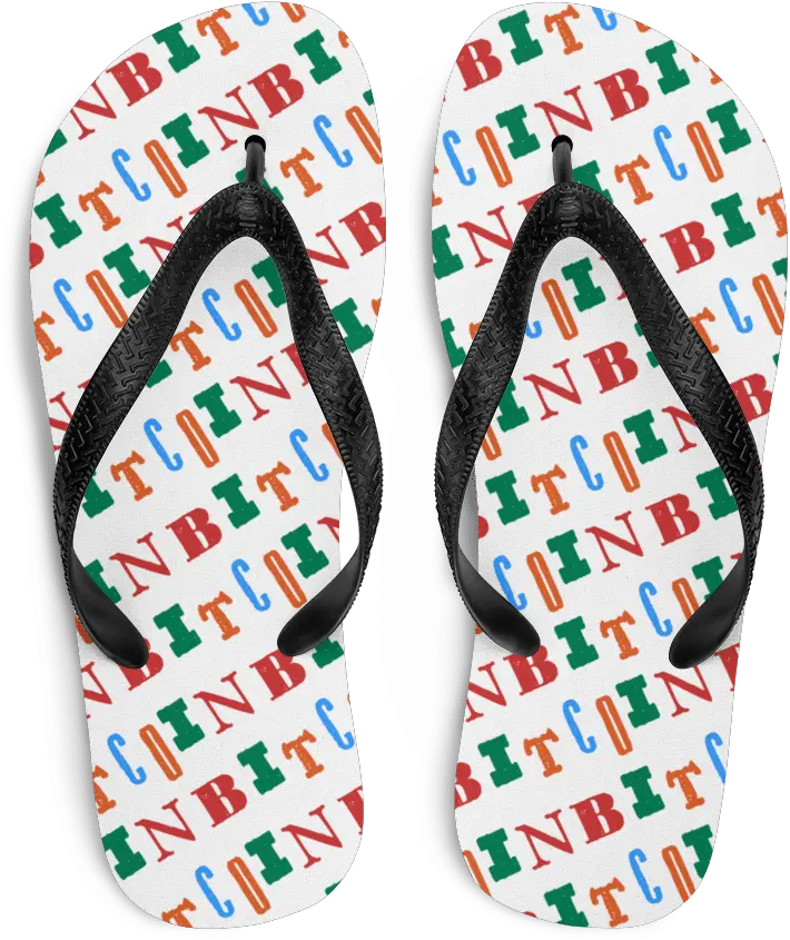 Bitcoin Multicolor Flip Flops Png Flip Flops Png