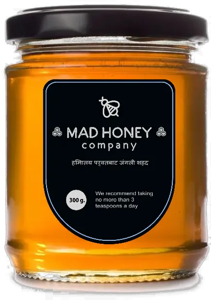 Mad Honey Bottle 300gr Honey Buy Uk Png Honey Jar Png