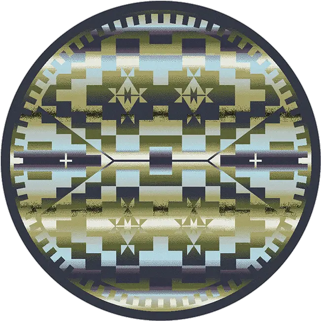 Rainbow Blanket Blue Shades Circle Png Rust Texture Png