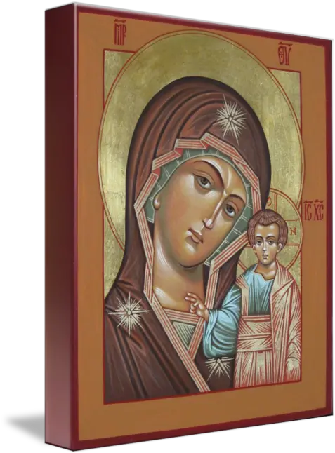 Theotokos Of Kazan By Alexander Schelechow Religious Item Png Byzantine Icon Of Jesus