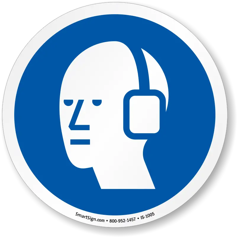 Iso Hearing Protection Required Sign Ear Protection Ppe Icon Png Ppe Icon
