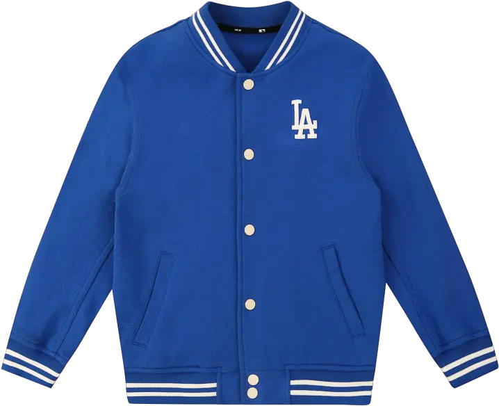 Team Logo Lettering Popcorn Jacket La Dodgers 71jp04011 Áo Khoác New York Yankees Png Dodgers Logo Image