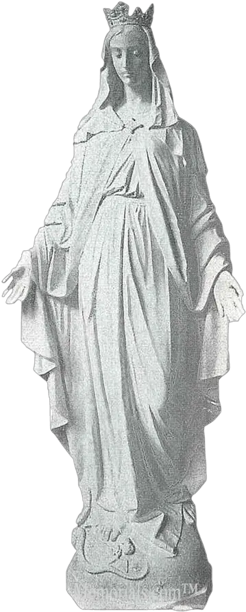 Lady Of Miracles Marble Statue Classical Sculpture Png Our Lady Of Lourdes Icon