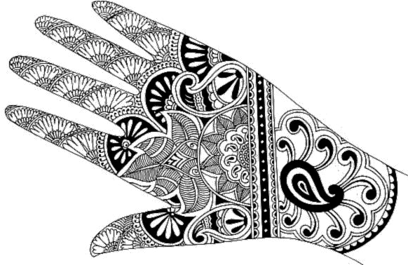 Download Mehendihanddesignspngpicfordesigningprojects Indian Mehndi Designs Png Champagne Popping Png