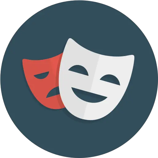 Comedy Drama Happy Masks Sad Circle Drama Icon Png Drama Masks Png