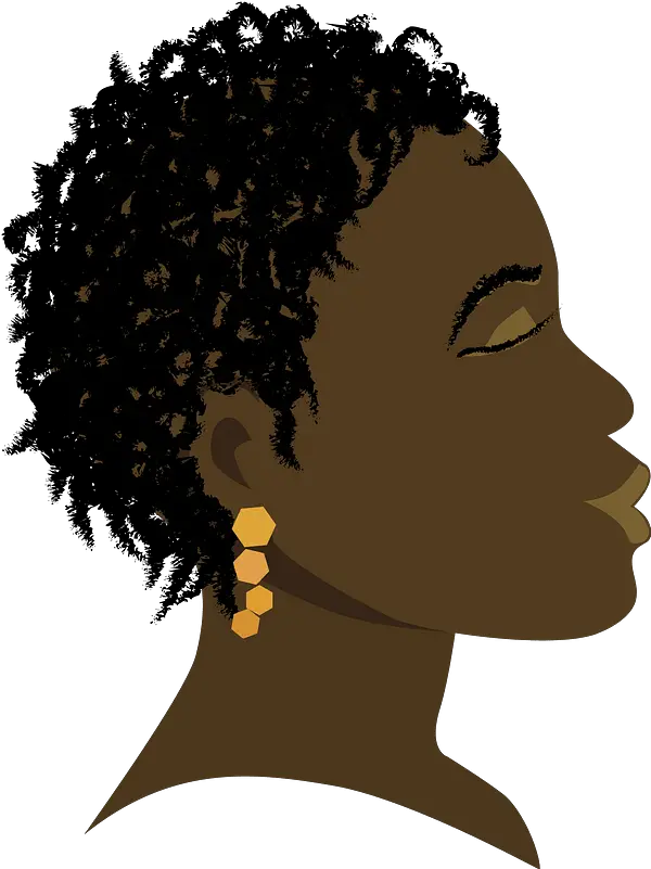 Girl With Closed Eyes Clipart Transparent Afro Art Png Afro Transparent