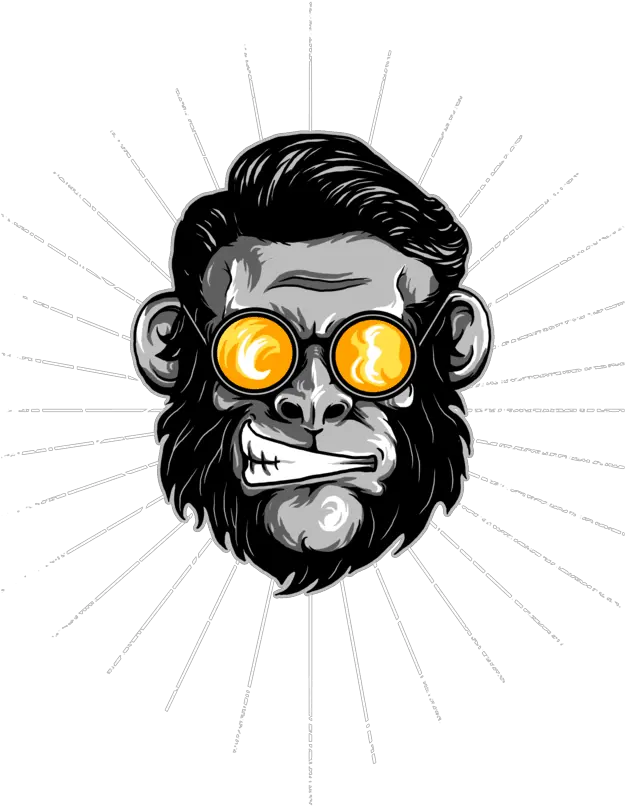 Crazy Monkey T Shirt Design For Download Crazy Monkey Logo Png Crazy Hair Png