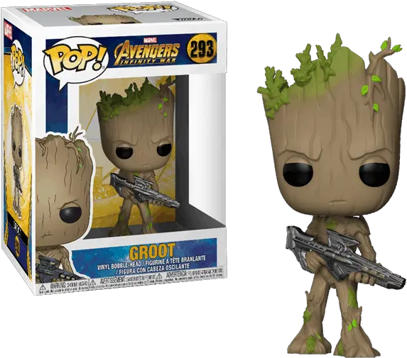 Funko Pop Avengers Vinyl Figures Infinity War Groot Funko Pop Png Groot Transparent