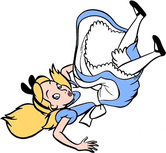 Alice And Dinah Clip Art Disney Galore Alice In Wonderland Falling Clipart Png Fall Clipart Png