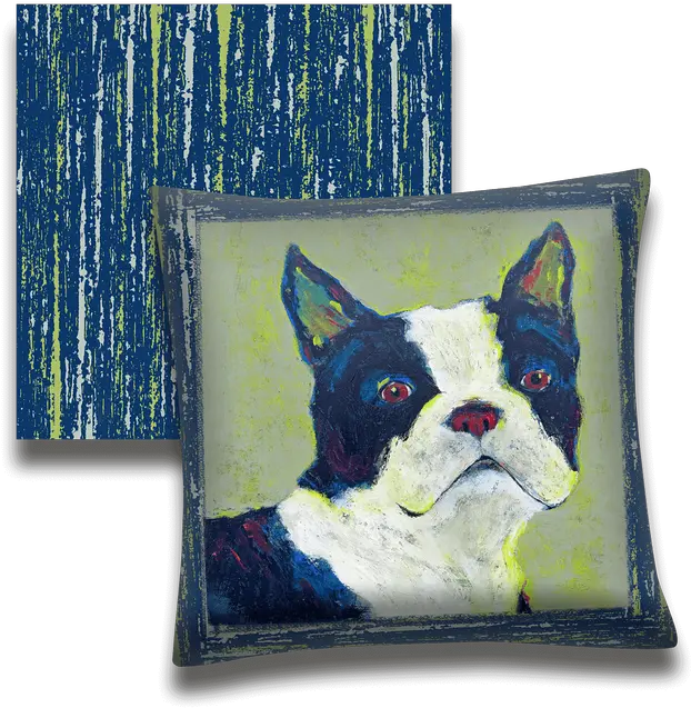 Boston Terrier Dog Pillow Picture Frame Png Boston Terrier Png