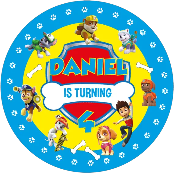 Download Paw Patrol Blue Party Box Stickers Sweet City Stickers Paw Patrol Png Paw Patrol Logo Png