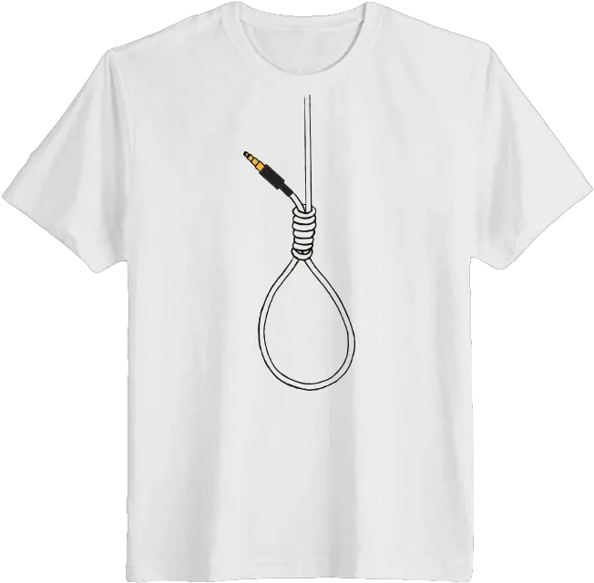 Download Noose T Shirt Saint Laurent White Logo T Shirt Illustration Png Noose Png