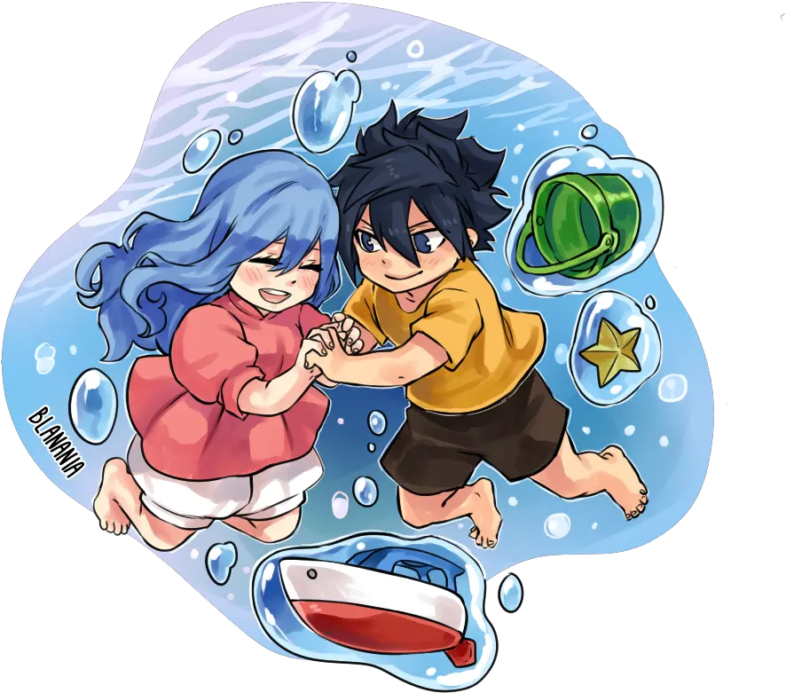 Download Hd Fairy Tail Juvia And Gruvia Image Studio Fairy Tail Studio Ghibli Png Studio Ghibli Png