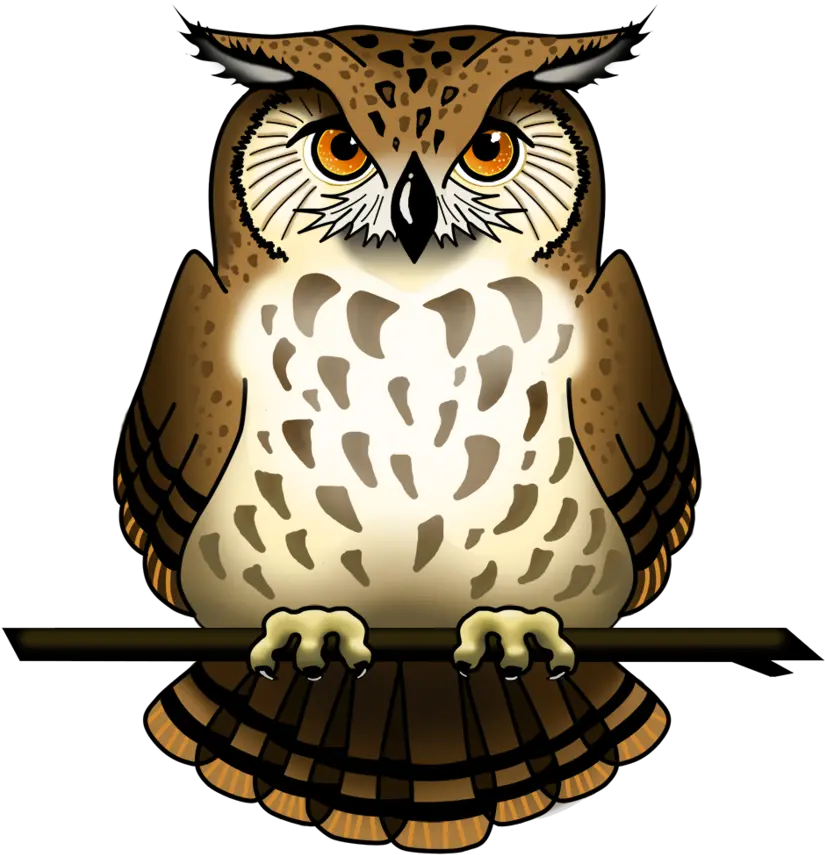 Owl Png 3 Image Great Horned Owl Cartoon Owl Png