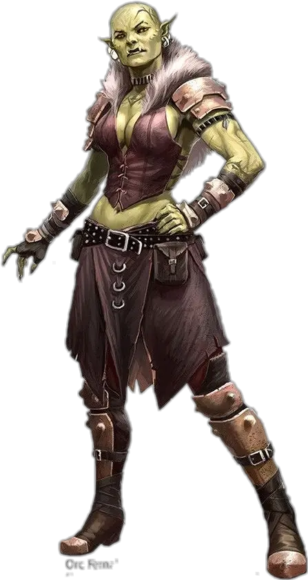 Orc Png Female Half Orc Barbarian Orc Png