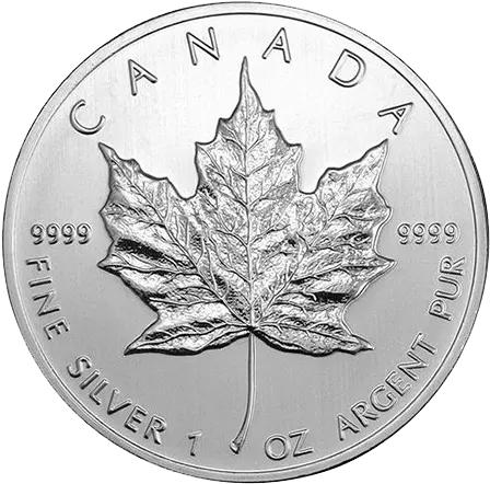 Canadian Silver Maple Leaf Coin Canadian Maple Leaf Coin Png Canada Maple Leaf Png