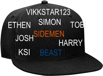 Sidemen Simon Ksi Josh Vikkstar123 Tobi Baseball Cap Png Ksi Png