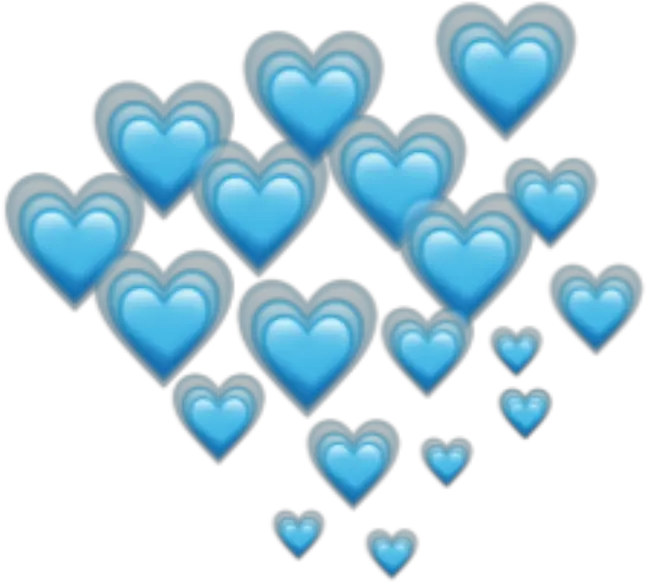 Download Blue Hearts Heart Emoji Emojis Freetoedit Remixit Blue Heart Emojis Png Hearts Emoji Png