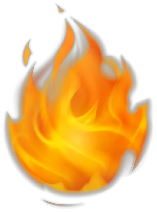 Black And White Fire Png