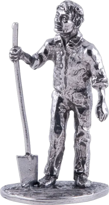 Farmer With Shovel Tinnen Beeldjes Beroepen Png Shovel Transparent