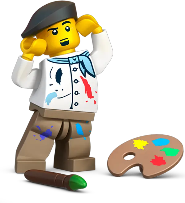 Artist Oops Lego Minifigures Artist Png Artist Png