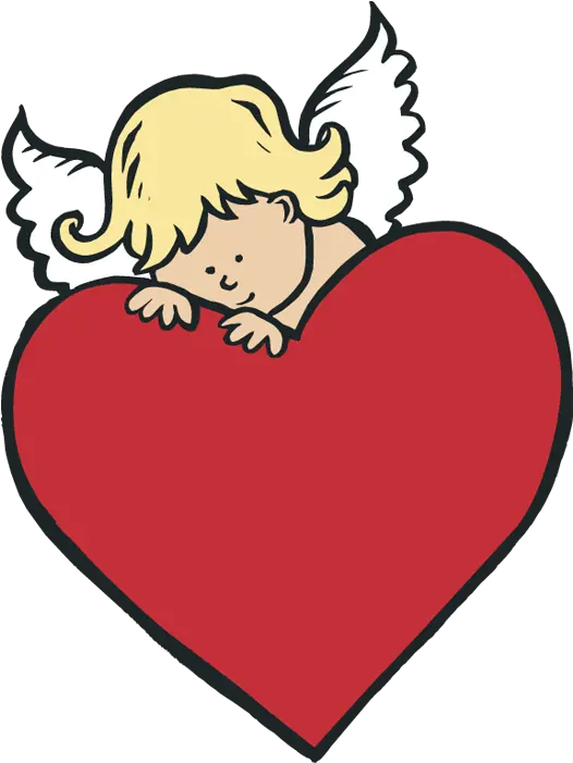 Hiding Behind Heart Png Cupid