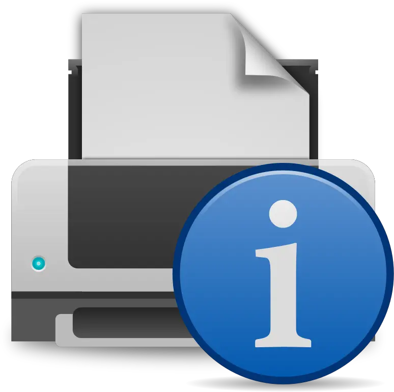 Printer Info Icon Openclipart Printer Info Png Info Icon Transparent