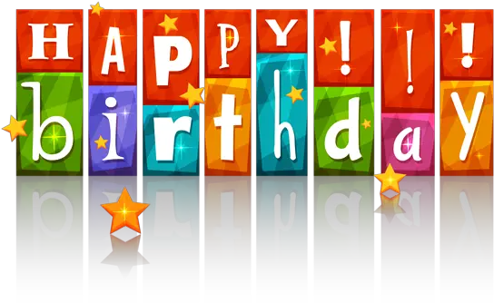 Transparent Colorful Happy Birthday With Stars Png Image Happy Birthday Transparent Png Stars Png
