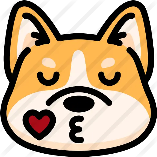 Kiss Siberian Husky Husky Emoji Png Corgi Png