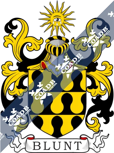Blunt Family Crest Coat Of Arms And John Hawkins Coat Of Arms Png Blunt Png