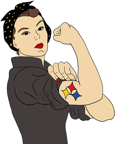 Pittsburgh Rosie The Riveter Steelers Fist Png Rosie The Riveter Transparent