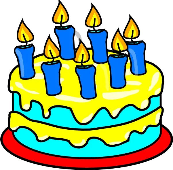 Cake 7 Candles Clip Art Vector Clip Art Birthday Cake Clipart Png Cake Clipart Png