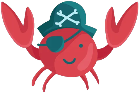 Cute Crab Pirate Eyepatch Transparent Png U0026 Svg Vector File Cancer Crab Png