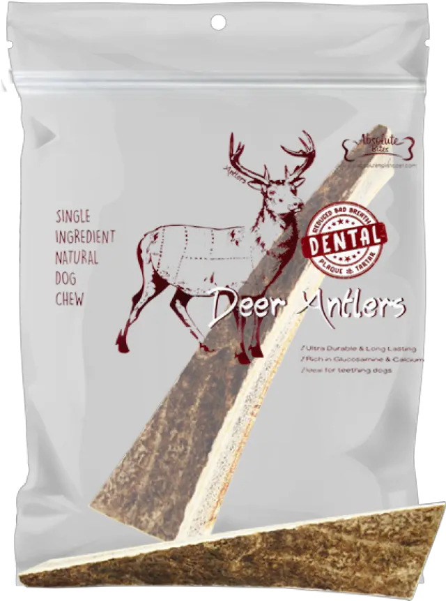 Absolute Bites Half Deer Antler Dental Dog Chew Antler Png Deer Antlers Png