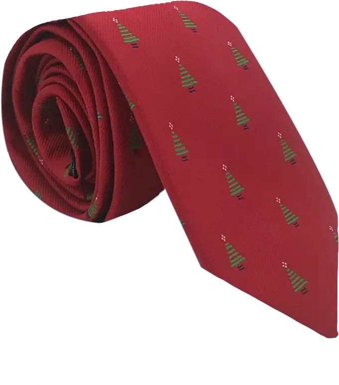 Red With Trees Necktie Paisley Png Neck Tie Png